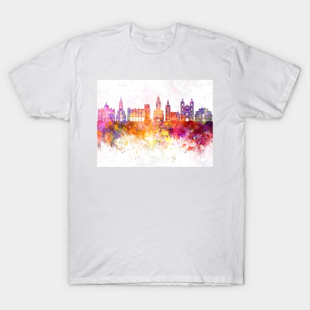 Bielsko-Biala skyline in watercolor T-Shirt by PaulrommerArt
